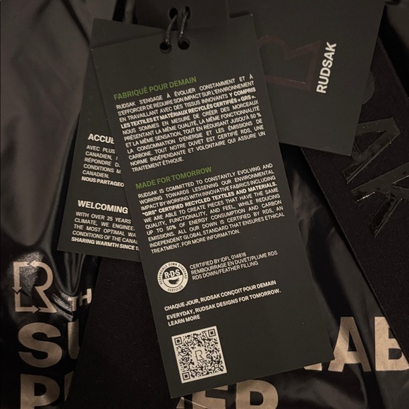 NWT Rudsak Laurence Winter Jacket black sequin, size medium - Picture 11 of 16